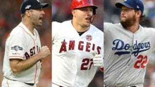 MLB公式が2010年代“最強10人”を選出　トラウト、カーショーら豪華メンバー