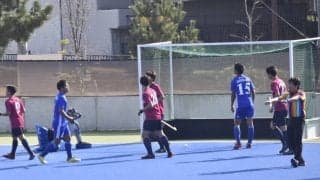 【陸上ホッケー部男子】　聖泉大に敗北し、秋季リーグ戦６位で４年生引退