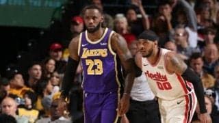 盟友カーメロとコートで再会したレブロン・ジェームズ「彼を尊敬する」