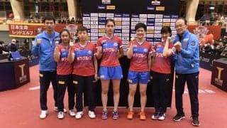 KA神奈川、首位日本生命に逆転勝ち　長﨑が今季無敗の陳破る ＜卓球・Tリーグ結果速報＞