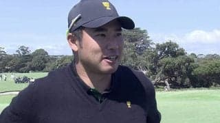 松山英樹「ショットはアーニーの指示通りできた」17番ではロングパットを沈めてガッツポーズ