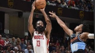 止まらないジェームズ・ハーデンがキャブズ相手に55得点、NBA史上4人目の記録も