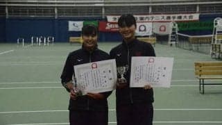 【テニス（女子）】平田・永田組が複で準Ｖ！／全日本学生室内テニス選手権大会