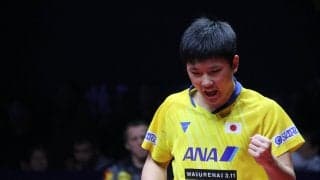 張本智和、完勝でベスト8　準々決勝は世界ランク1位と＜卓球・グランドファイナル＞