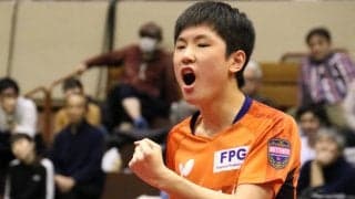 張本智和、地元で嬉しい2連覇　「仙台の皆さんの前で勝ちたかった」＜ジャパントップ12＞