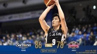 ONE TEAMでバスケ・三河が５連勝！森川は20得点と爆発