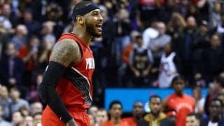 ブレイザーズ、カーメロ・アンソニーのクラッチシュートでラプターズに逆転勝利「得意のポジションに入れた」