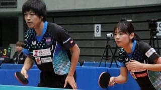 大矢/堀ペア、2回戦へ　全日本勇退表明の岸川聖也がベンチコーチに＜全日本卓球2020＞