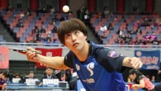 三部航平「毎回冷や冷や」の同学年対決制す　敗れた青山からはエールも＜全日本卓球2020＞