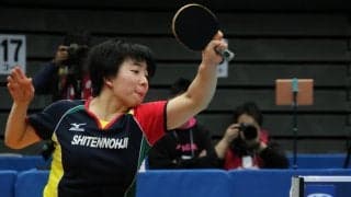 菅澤がエリアカ木原破る金星　“しゃがみ込みサーブ”が武器＜全日本卓球2020・ジュニア女子＞