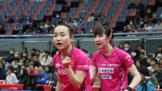 みまひなペア、落ち着きみせて逆転　3連覇目指し6日目へ＜全日本卓球2020・女子複＞