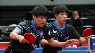 高校生王者・戸上/宮川、水谷/大島下しベスト4　「金メダルを目指していきたい」＜全日本卓球2020・男子複＞