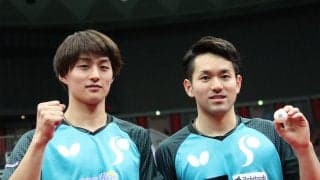 中学からの戦友と掴んだ頂点　専大・三部/及川ペア「最後の最後で優勝できて嬉しい」＜全日本卓球2020＞