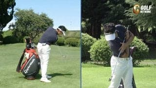 お尻を意識してスクエアなインパクトを実現するためのスイング姿勢をマスターしよう【ゴルフ1分ドリル】