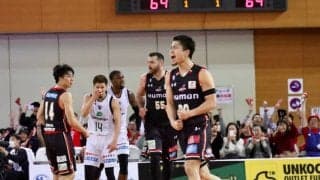 勝負を決定づけた合田怜の3ポイントシュート、大阪エヴェッサが琉球ゴールデンキングスとの西地区同率首位対決を制す