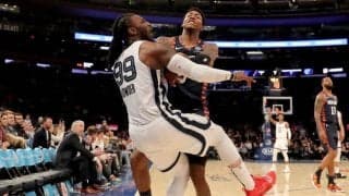 試合終盤の小競り合いからマーカス・モリスとジェイ・クラウダーの『場外乱闘』に発展