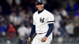 【MLB】ヤンキース人類最速男は「格闘技の選手みたい」　筋肉隆々ショットにファン驚愕