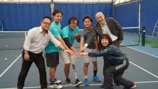 スポーツSDGsの取り組みとして、立位テニスを応援【第42回全国選抜高校テニス大会】