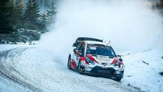 WRCスウェーデン：トヨタのエバンスが2本のベストタイムで首位。ロバンペラは総合3位、オジエは総合4位