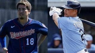 【MLB】ツインズ前田健太、レイズ筒香嘉智がOP戦で“直接対決”　第2打席は大飛球も右飛