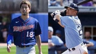 【MLB】ツインズ前田健太、レイズ筒香嘉智がメジャー“初対決”　第1打席はレフトフライに