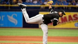 巨人新助っ人ビエイラが161キロをマーク！　160キロ超が5球、3連続三振の好救援