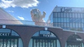 西武本拠地メットライフドームに“巨大獅子”オブジェ誕生　改修で座席や照明も新たに