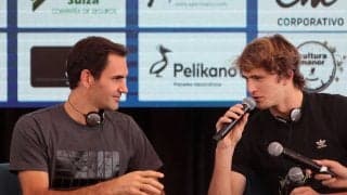 フェデラーとズベレフが見えないラリーを披露。「なんてエンターテインメントだ」