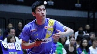 【卓球】パパアスリート・上田仁「意外ときつい」 子どもを肩車してトレーニング