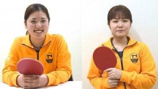 【Tリーグ・TOP名古屋】山本笙子、梅村優香の現役大学生コンビと契約更新
