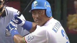 【球界名場面】豪快なスイングは健在！　西武の背番号「3」清原氏とオリ野田氏の真剣勝負