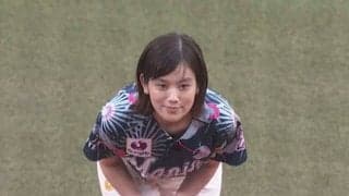 【始球式名場面】「ドキドキしました」　筧美和子さんのサイン首振り“コロコロ始球式”