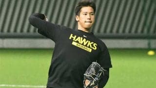 鷹・尾形、魂のブルペン動画公開　衝撃の球筋にバンデンハークも絶賛「Nice ball」