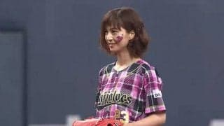 【始球式名場面】京美人がオリ姫に変身！　安田美沙子さんの“はんなり”始球式