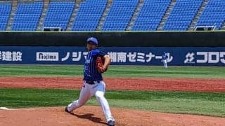 DeNA三嶋、シート打撃で最速149キロ「思っていたよりスピードが出た」