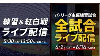 6月2日からのパ主催練習試合をパ・リーグTVが全試合中継　見どころはどこ？