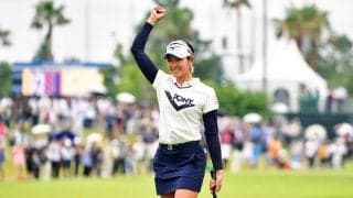 師匠とはソーシャルディスタンスをキープ　原英莉花がジャンボ邸からリモート会見