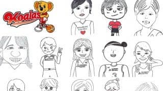 画伯は誰だ⁉　三菱電機コアラーズの“似顔絵リレー”