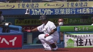 ロッテ井上“ボール破壊”の豪快弾！　手刀パフォーマンス披露でファン歓喜「爽快」