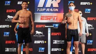 待ってました！　再開のボクシング、計量にラウンドガールも登場で米歓喜「楽しみだ」