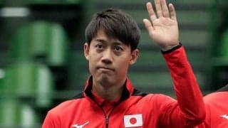 錦織圭、前髪ちょんまげ姿でのトレーニング。ファンから「かわいい」の声