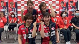 【Tリーグ】日本生命、ホーム貝塚市にオンラインでV報告　平野、早田らが抱負語る