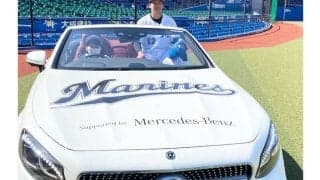 ロッテ、リリーフカーにもコロナ対策　ベンツの新車両運転手はマスク＆手袋を使用