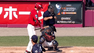 先発・三浦(福岡大大濠)3回を投げ6奪三振無失点の好投!! 【WBSC U-18ワールドカップ 3位決定戦】