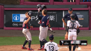 川端(秀岳館)アメリカに先制２ランを浴びる【WBSC U-18ワールドカップ オープニングラウンド アメリカ戦】