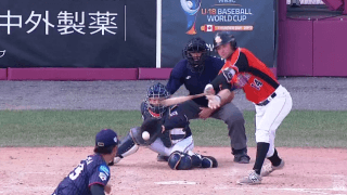 7回裏 田浦(秀岳館)がまたもや好リリーフ 2回5奪三振! 【WBSC U-18ワールドカップ オープニングラウンド オランダ戦】