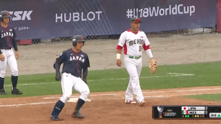 清宮(早実)レフト前ヒット【WBSC U-18ワールドカップ オープニングラウンド メキシコ戦】