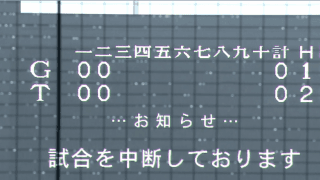 伝統の一戦、2戦目は雨天中止に 4/8 阪神タイガース対読売ジャイアンツ ハイライト動画