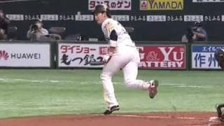 鷹・栗原が「秘技コマ打法」　楽天捕手まで回してしまう秘打にパTV驚愕「捕球不可能」