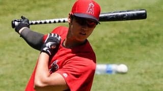 【MLB】大谷翔平、紅白戦で3番スタメン　試合前に周囲圧倒の130メートル弾